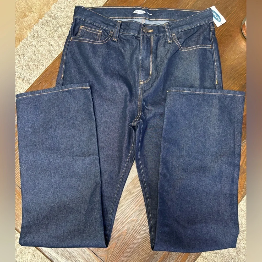 OLD NAVY BOYS BLUE DENIM CLASSIC STRAIGHT LEG BUILT IN FLEX JEANS SIZE 18 NWT